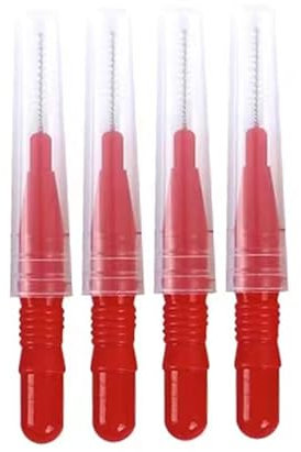 Interdentalbürsten Rot FaJoek Interdentale borstels, 50 stuks, tandenstokers, 0,7 mm, tandenstoker, tandenverzorgingsborstel, voor het reinigen van de tanden (Rot:50PCS, set)
