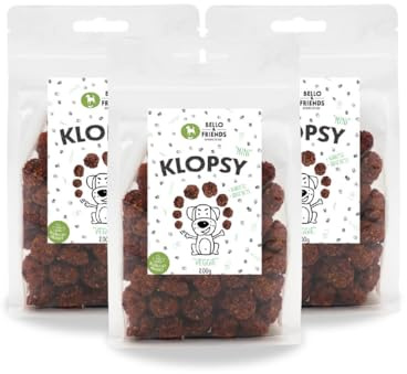 Bello & Friends Klopsy Mini Veggie, 3er Pack, 3 x 200 g, hochwertiger fleischfreier Hundesnack getreidefrei und proteinreich, für Training und Belohnung