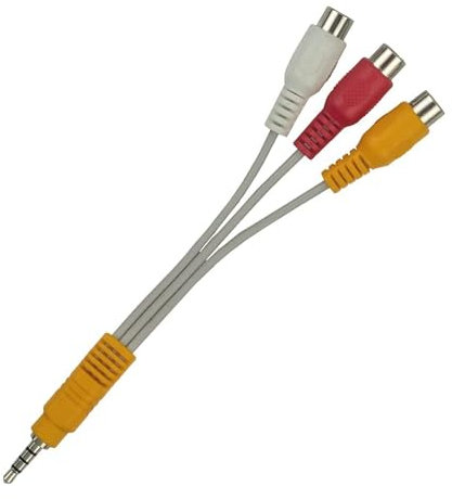 AYMBH 3.5mm to 3 RCA AV Adapter Cable, 25cm Audio Video Splitter for TV, Camcorders, & Devices, 1/8” Stereo Mini Male to 3 RCA Female Connectors (Red-Yellow-White) - Plug & Play AV Adapter for HD HDTV