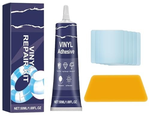 KOAHDE Paddling Pool Repair Kit Waterproof,Transparent Pool Patch Repair Kit for Hot Tubs,Hot Tub Repair Kit,Hot Water and UV Resistant Hot Tub Puncture Repair Kit,Paddling Pool Repair Kit
