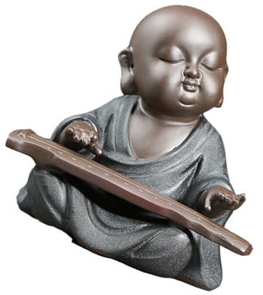 STOBAZA 1 PC Tee Haustier Wenig Monk Statue Kreative Skulptur Clay Handwerk