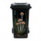 KFMON 2 Sheets Mushroom Dustbin Stickers, Multi-Size Self Adhesive Wheelie Bin Stickers, Waterproof Bin Decal, for Garden Outdoor, Wall Deco