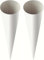 Baier & Schneider Heyda 204870035 Schultüten-Rohlinge Geschwistertüte(Höhe 35 cm, Durchmesser 11 cm, Karton, 380g/m²) weiß (Packung mit 2)