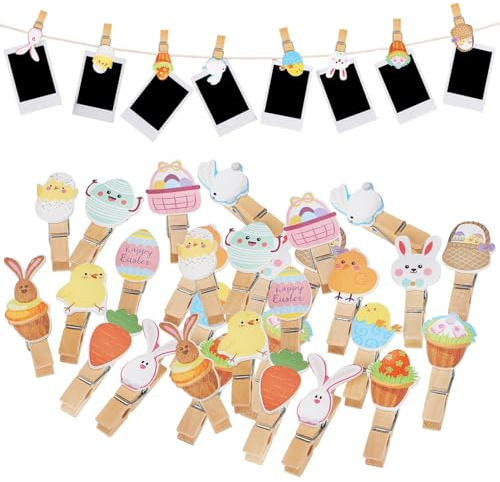 MAGICLULU 70 pièces Pinces Miniatures Cartoon Clips Photos pour Décoration Murale Multi-Usage pour Organisation et Exposition de Photos