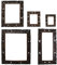 Oriental Galerie Rustikaler Bilderrahmen aus Holz Foto Rahmen Schnitzerei Wand Deko Ohne Glas, Farbe:Dunkelbraun, Größe:20x50 cm