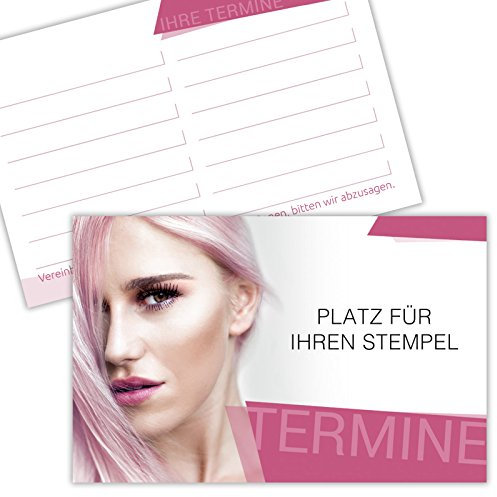 500 Terminkarten Kundenkarten Friseure Haardesign Hairstylist 350g Karton gut beschreibbar mit Stempelfeld