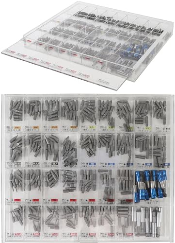 BGS 9328 | Bit- und Bithalter-Satz | Verkaufsdisplay | 340-tlg. | Antrieb Außensechskant 6,3 mm (1/4) | Chrom-Vanadium-Stahl (S2) | für Handbetätigung und Elektroschrauber