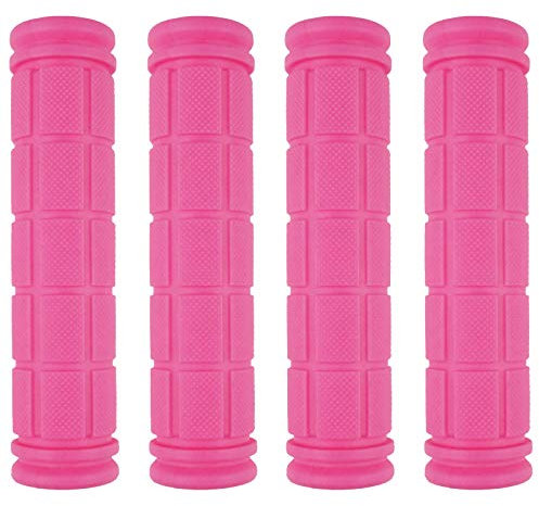 Kasteco 2 Paar Fahrradlenkergriffe, Pilz-Griffe für BMX/MTB/Rennrad, Mountainbike, rosa