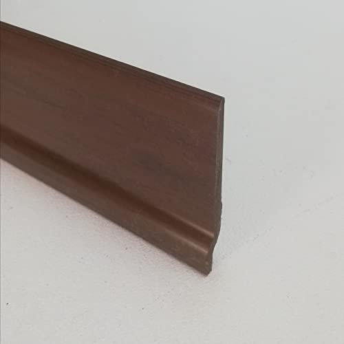Saratoga 2mt zoccolino battiscopa flessibile certificato in pvc auto estinguente (Mogano)
