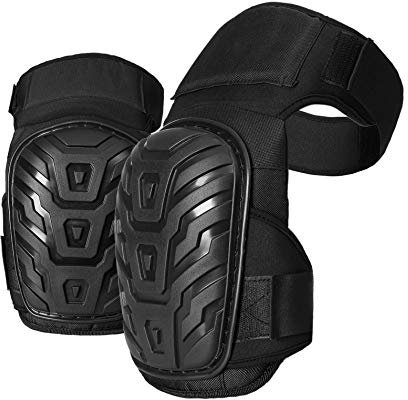 CE' CERDR Professionelle Knieschoner mit robuster Schaumstoffpolsterung und bequemem Gelkissen, starken Doppelriemen und verstellbaren Easy-Fix-Clips