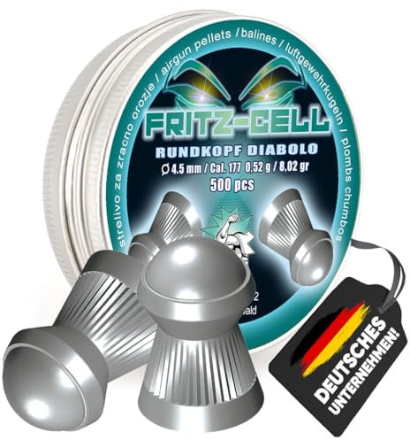 500 Rundkopf Diabolo 4,5 mm Fritz-Cell für Luftgewehr Luftpistole