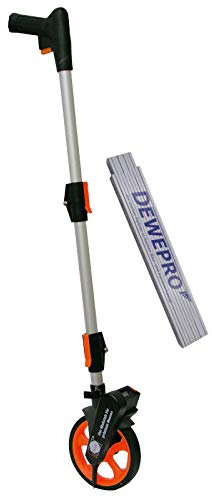 NEDO® Mini-Messrad Präzisionsrad inkl. DEWEPRO Zollstock 2m - Messwerkzeug für die Streckenvermessung