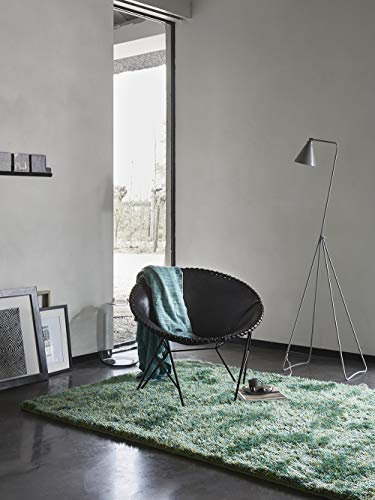 Esprit Home, Moderner Hochflor Teppich - Läufer aus Polyester für Wohnzimmer, Flur, Schlafzimmer, New Glamour (200 x 300 cm, grün Petrol)