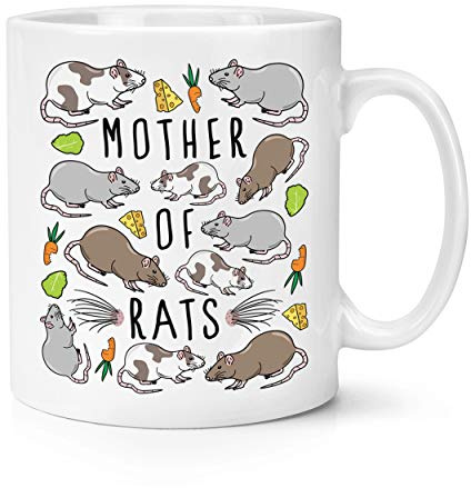 Tasse mit Aufschrift „Mother of Rats“, 284 ml