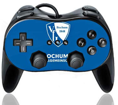 DeinDesign Skin kompatibel mit Nintendo Wii Classic Controller Pro Folie Sticker VFL Bochum Offizielles Lizenzprodukt Bundesliga