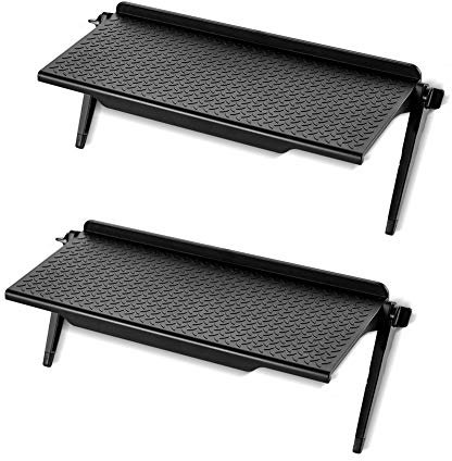 Hovico 2Pcs TV Screen Adjustable Storage Top Shelf Computer Monitor Screen Top Shelf for Cellphone Stand, Cable Boxes, Camera, Media Boxes, Remote Controls, Router and Home Decor - Black 11.8inch