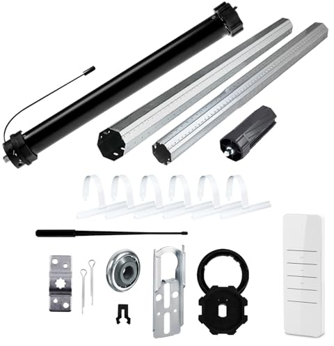 NOBILY Rolladen-Komplett-Set f. 60mm Achtkantwelle Mechanischer Funk Maxi-Rolladenmotor PR5 20Nm + Mechanik-Set, Gesamtlänge bis 2,00 Meter