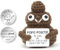 Aurasky Positive Poop, Mignon Tricot Jouet Caca avec Carte Positive et Câlin Porte Bonheur, Mini Motivantes Tricotée Caca, Drôle Cadeaux pour Homme Femme Enfant Couple Collègue