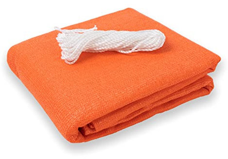 Floordirekt Balkon Sichtschutz ohne bohren wetterfeste Balkonverkleidung Inkl. Befestigungsschnur, robuste Balkonabdeckung, Balkonbespannung 90x500cm (Einfarbig Orange)