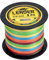 L SERVER Angelschnur Geflochten 1000m 8-Fach Geflochtene Angelschnur PE Bissfeste Angelschnur Ködern Angelschnur, Bunt, 8.0 (0.50mm/43.5kg)
