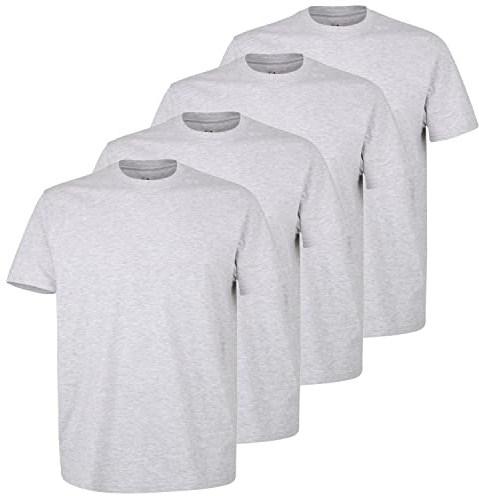Götzburg Herren T-Shirts mit Rundhals-Ausschnitt | 2 Stück (DE/NL/SE/PL, Alphanumerisch, 6XL, Regular, Regular, 4 x grau)
