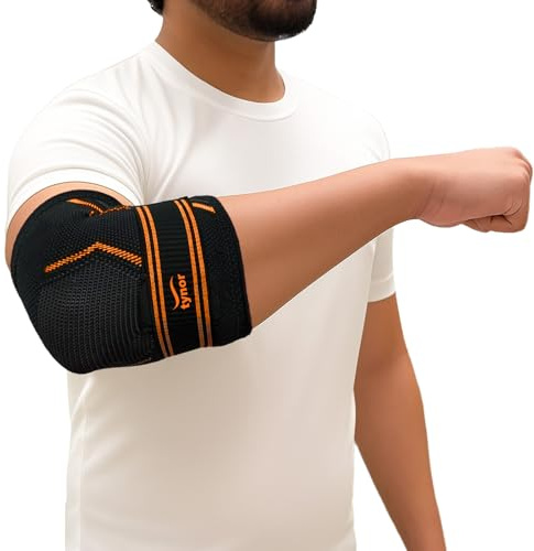 TYNOR Ellenbogenbandage bei Sehnenscheidenentzündung, Tennisarm-Kompressionsmanschette für Golfer-Ellenbogenschmerzen, Training, Gewichtheben, verstellbare Tennisarmbandage für Männer und Frauen, XL