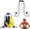 cailiya 2 Stück Durchsichtige Tasche,Transparente Tasche mit Kordelzug,Transparente Tasche Rucksack,für Schule Outdoor Gym Travel Strandschwimmen(43x33cm)