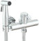 Ownace Set miscelatore per bidet da parete cromato, per WC con doccetta musulmana per acqua calda e fredda, con kit spruzzatore Shattaf