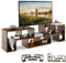 Multigot TV Cabinet for TVs up to 65”, 3 PCS Console Television Entertainment Center, Free Combination TV Stand Unit for Living Room Bedroom (Rustic Brown)