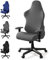 Housses de chaise de gaming, Housses de chaise de jeu Extensibles Housse Chaise Gaming Universel Housse de Chaise de Bureau Lavable Housse de Chaise pour chaise de jeu d'ordinateur,de course-Gris,2PCS