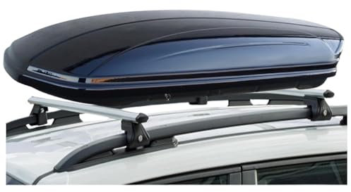 Dachbox VDPMAA320 320 Liter abschließbar schwarz + Alu Relingträger VDP CRV107O kompatibel mit Skoda Kamiq 5 Türer ab 2019 offene Reling