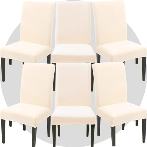 YUMYDG Stuhlhussen Stretch 6er Set Hussen für Stuhl Drucken Stuhlbezug Elastisch Abnehmbarer Waschbarer Universal Chair Cover für Büro Esszimmer Küche Hotel Bankett Hochzeit Party Deko