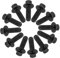 Hihaha Tornillos de Colector de Escape para Gm Ls LT Series/Interior / 12 Pcs Negro