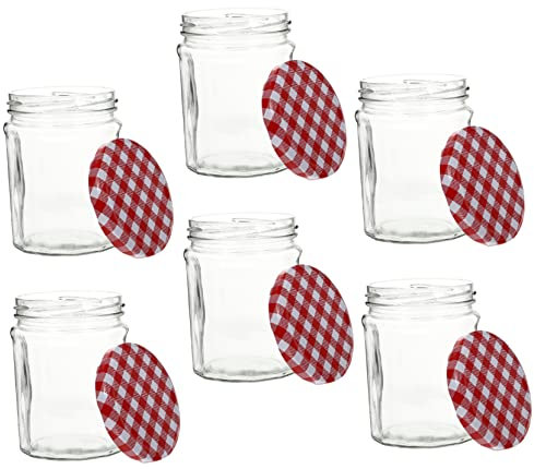 IMIKEYA 6pcs Glass Honey Bottle Sealed Lid for Kitchen Food Storage for Home Baking and Preserving Jam