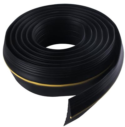 CNCYEAH Joint de seuil de porte de garage universel - 4 m - Joint d'étanchéité en caoutchouc - Remplacement de joint de sol - Résistant aux intempéries - Pour porte de garage