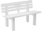 Dmora - Außenbank Marinella, Monoblock-Gartenbank, Außenbank, 100% Made in Italy, 110 x 52 x 71 cm, Weiß