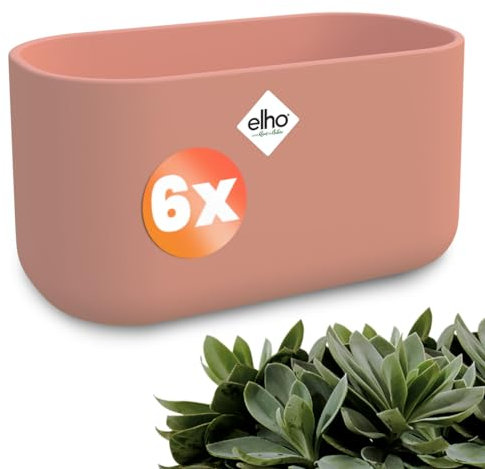 Gardebruk® 6X Jardinières b.for Soft Duo Rose Ovale Pot de Fleur 3,7L bac à Fleurs Balcon pour Jardin terrasse Cache-Pot