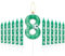 Birthday Number Candles, Football Birthday Number Candles, Green Number Cake Candles with 21 Extension Rods, Party Decorations for Unforgettable Celebrations