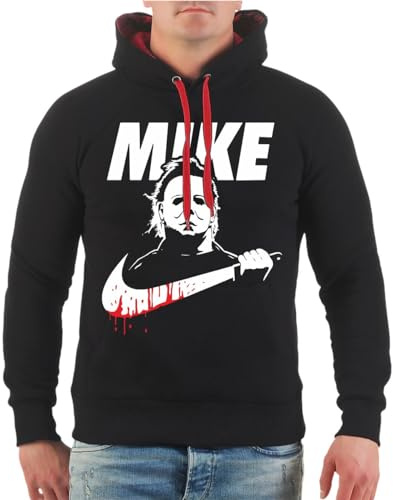 Life Is Pain Herren Kapuzenpullover Horror Logo Mike Hoodie Kult Merch Horror Jason Black Größe S - 5XL