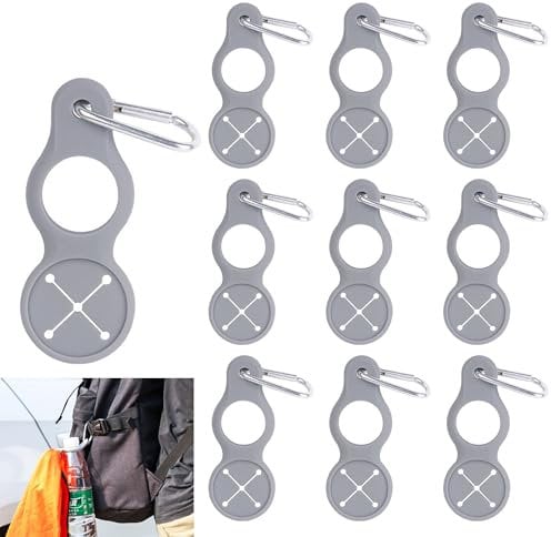 Hayaww 10 Stück Flaschen Karabiner Silikon Wasserflaschen Schnalle Halter Flasche Trage Clip Flaschenhalter Karabiner für Wasserflaschen Karabiner Wasserflaschenschnalle für Outdoor-Aktivitäten