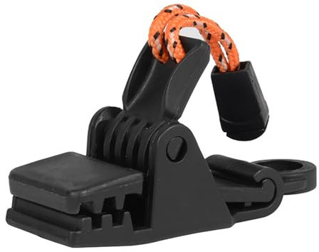 Leapiture Clip de Tente léger Clip de Tente Portable Clip de Tente Compact Coupe-Vent Pince d'auvent à Prise sécurisée Clip de Tente de Camping Noir pour l'extérieur