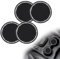 COMNICO Car Cup Coaster, 4Pcs Auto Car Cup Holder Insert Coasters Black Silicone Anti Slip Crystal Rhinestone Drink Car Cup Mat Embedded in Ornament Coaster Universal Vehicle Interior Accessories