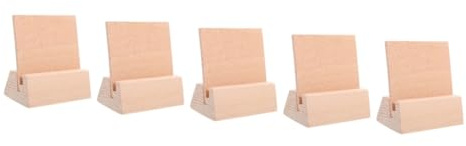 EXCEART 5St Tischkalender Basis Memohalter Karten mit Ständen Holzkalenderständer Kartenorganizer Geschäftskartenhalter Haftnotizen Geschäftsausstellungsstand Kartenhalter aus Holz
