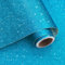 VaryPaper Sky Blue Glitter Wallpaper Peel and Stick Glitter Contact Paper 40cmx200cm Sticky Back Plastic Thick Lining Paper for Wall Living Room Bedroom Furniture Wrap Gift Wrapping Party Decor
