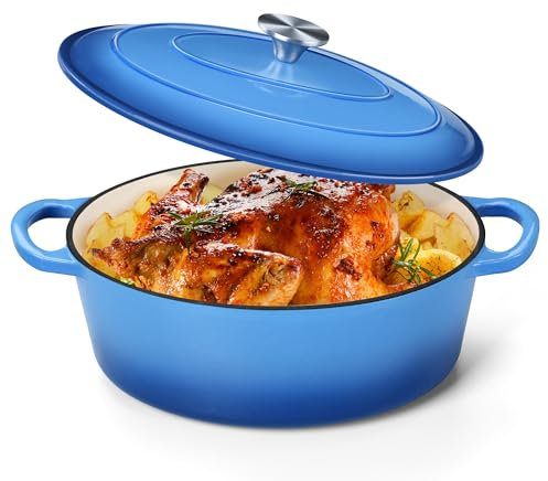 P&P CHEF Cocotte ovale de 5 l, bleu