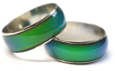 SAFIGLE Farbwechselnder Stimmungsring Rund aus Metall, 1 Stück | 6 Mm Breite, Schlichtes Design, als Geburtstagsgeschenk für Feste, Passend für Liebende und Familien