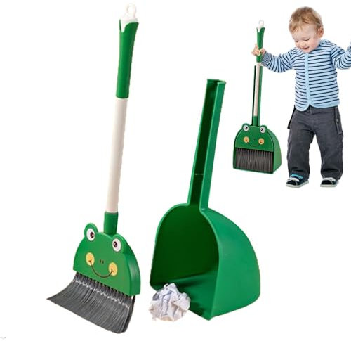 Ensemble Balai Et Pelle pour Enfant, Jouet De Balai pour Bébé, Jouets Ménagers Set De Jeux De Rôle, Set Balai Et Pelle Balayette Enfant, pour Les Filles Garçons Âge 3-8