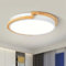 Vikaey LED Deckenleuchte, Weiß Deckenlampe 30cm, 24W Lampe mit Holz für Schlafzimmer Wohnzimmer Küche Flur Esszimmer 4000K