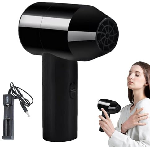Vgvgaj Asciugacapelli senza fili portatile, asciugacapelli, ricaricabile, batteria ricaricabile USB, a basso rumore, grande aria, 2 livelli regolati ad asciugatura rapida, Swewer per la scuola