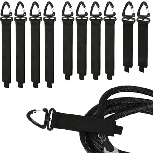 10PCS Heavy Duty Storage Straps, Hook and Loop Extension Cord Holder Organizer with Triangular Buckle to Hang on Walls for Cables Wires Rope Hoses, Extension Cord Storage for Home, Garage or Workshop